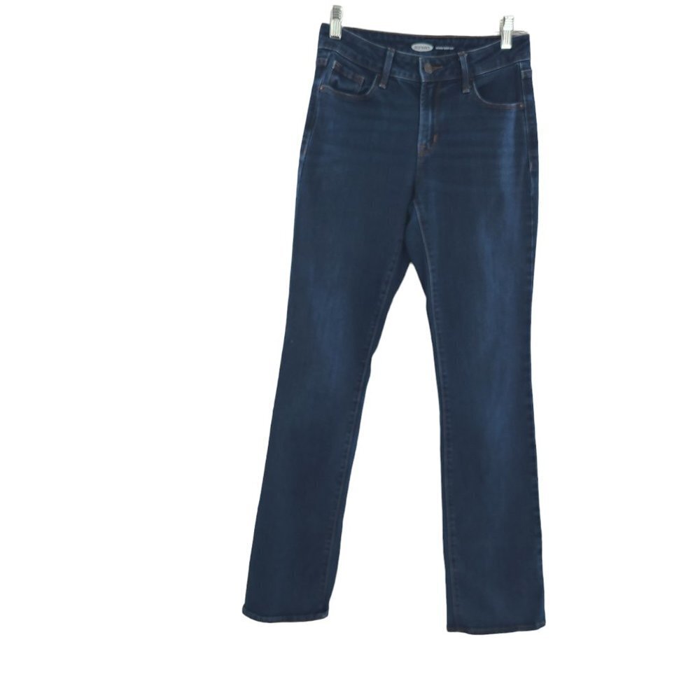 Old Navy Size 0 Mid Rise Kicker Boot Cut Women's Jeans Stretch Dark Wash